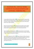 ILLINOIS PEL - SOCIAL WORK CONTENT EXAM QUESTIONS AND ANSWERS&period; VERIFIED 2026&period;