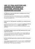 UNIV 101 FINAL QUESTIONS AND ANSWERS WITH GRADED A&plus; SOLUTIONS&comma; UPDATED 2026&comma; GUARANTEED SUCCESS