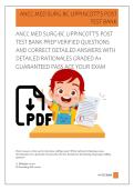 ANCC MED SURG-BC LIPPINCOTT'S POST  TEST BANK PREP VERIFIED QUESTIONS   AND CORRECT DETAILED ANSWERS WITH  DETAILED RATIONALES GRADED A&plus;  GUARANTEED PASS ACE YOUR EXAM 