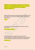 EMERGENCY PREPAREDNESS RESPONSE COURSE &lpar;EPRC&rpar; - EXECUTIVE AND COMMANDER NEWEST ACTUAL EXAM WITH  COMPLETE COURSE QUESTIONS AND ANSWERS &sol;&sol;  VERIFIED&sol;&sol;GRADED A&plus;&sol;&sol;