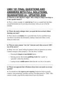 UNIV 101 FINAL QUESTIONS AND ANSWERS WITH FULL SOLUTIONS&comma; GUARANTEED A&plus;&comma; UPDATED 2026