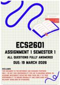 ECS2601 Assignment 1 Semester 1 Memo &vert; Due 19 March 2026