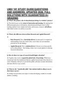 UNIV 101 STUDY GUIDE QUESTIONS AND ANSWERS&comma; UPDATED 2026&comma; FULL SOLUTIONS WITH GUARANTEED A&plus; GRADING
