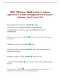 BIOS 242 Exam 3 Fluid&sol;electrolyte balance&comma; reproductive system&comma; development with Complete Solution &vert; New Update 2026 