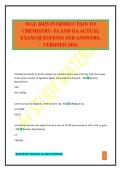 WGU D425 INTRODUCTION TO CHEMISTRY -PA AND OA ACTUAL EXAM QUESTIONS AND ANSWERS&period; VERIFIED 2026&period;