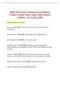 BIOS 242 Exam 2 Nutrition & metabolism&semi; Urinary System Study Guide with Complete Solution &vert; New Update 2026 