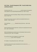 Unit 1 Exam &ndash; Security Management&comma; 2026 &ndash; Security Studies Study and Review Material
