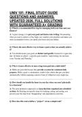 UNIV 101&colon; FINAL STUDY GUIDE QUESTIONS AND ANSWERS&comma; UPDATED 2026&comma; FULL SOLUTIONS WITH GUARANTEED A&plus; GRADING