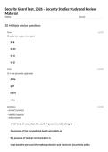Security Guard Test&comma; 2026 &ndash; Security Studies Study and Review Material