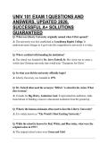 UNIV 101 EXAM 1 QUESTIONS AND ANSWERS&comma; UPDATED 2026&comma; SUCCESSFUL A&plus; SOLUTIONS GUARANTEED