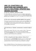 UNIV 101 &lpar;CHAPTERS 9-16&rpar; QUESTIONS AND ANSWERS WITH FULL A&plus; SOLUTIONS&comma; UPDATED 2026&comma; GRADED SUCCESS