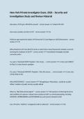 New York Private Investigator Exam&comma; 2026 &ndash; Security and Investigations Study and Review Material