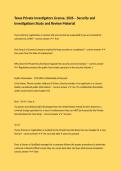 Texas Private Investigators License&comma; 2026 &ndash; Security and Investigations Study and Review Material