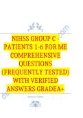 NIHSS Group C-V5 Comprehensive Questions &lpar;Frequently Tested&rpar; with Verified Answers Graded A&plus;