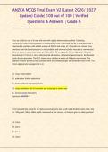ANZCA MCQs Final Exam V2 &lpar;2026&sol;2027 Update&rpar; Guide &vert; Verified Questions & Answers &vert; Grade A
