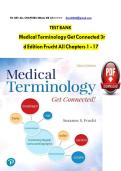 TEST BANK Medical Terminology Get Connected 3rd Edition Frucht All Chapters 1 - 17