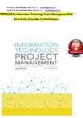 Information Technology Project Management 8th Edition &ndash; Kathy Schwalbe &ndash; Complete Test Bank &lpar;Verified Questions and Answers&rpar;