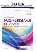 Nursing Research in Canada Test Bank 4th Edition &vert; Lobiondo-Wood&comma; Haber&comma; Cameron & Singh &vert; All Chapters
