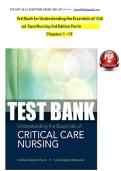 Test Bank for Understanding the Essentials of Critical Care Nursing&comma; 3rd Edition