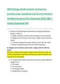 DBIA &lpar;Design-Build Institute of America&rpar;  practice exam&comma; Questions and Correct Answers  &lpar;Verified Answers&rpar; Plus Rationales 2026 Q&A &vert;  Instant Download Pdf 