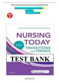 Test Bank for Nursing Today&colon; Transition and Trends&comma; 9th Edition by JoAnn Zerwekh & Ashley Zerwekh Garneau  &vert; Verified Chapters 1-18 Complete &vert; A&plus; Grade &vert; Downloadable PDF
