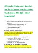 CM Lean Certification exam Questions  and Correct Answers &lpar;Verified Answers&rpar;  Plus Rationales 2026 Q&A &vert; Instant  Download Pdf&period;