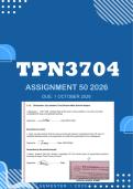 TPN3704 Assignment 50 Portfolio 2026 &lpar;FULL PORTFOLIO&rpar; - Due 29 September 2026