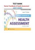 Nurses' Handbook of Health Assessment Test Bank 10th North American Edition &vert; Janet R&period; Weber &vert; All Chapters