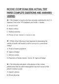 NCCHC CCHP EXAM 2026 ACTUAL TEST PAPER COMPLETE QUESTIONS AND ANSWERS VERIFIED