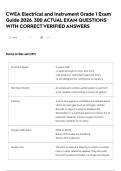 CWEA Electrical and Instrument Grade 1 Exam Guide 2026&period; 300 ACTUAL EXAM QUESTIONS WITH CORRECT VERIFIED ANSWERS