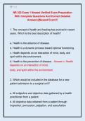 NR 302 Exam 1 Newest Verified Exam Preparation  With Complete Questions And Correct Detailed  Answers&vert;&vert;Newest Exam&excl;&excl;&excl;