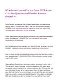 NC Adjuster License Practice Exam  2026 Actual Complete Questions and Detailed Answers&vert; Graded  A&plus;