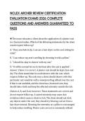 NCLEX ARCHER REVIEW CERTIFICATION EVALUATION EXAMS 2026 COMPLETE QUESTIONS AND ANSWERS GUARANTEED TO PASS