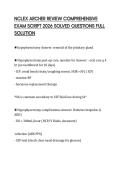 NCLEX ARCHER REVIEW COMPREHENSIVE EXAM SCRIPT 2026 SOLVED QUESTIONS FULL SOLUTION