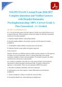 NSG552 EXAM 2 Actual Exam 2026&sol;2027 Complete Questions and Verified Answers with Detailed Rationales Psychopharmacology 100&percnt; Correct Grade A Pass Guaranteed - A&plus; Graded