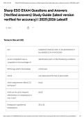 Sharp ESO EXAM Questions and Answers &lpar;Verified Answers&rpar; Study Guide &lpar;latest version verified for accuracy&rpar; &vert; 20252026 Latest&excl;&excl;
