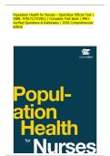 Population Health for Nurses &ndash; OpenStax Official Text &vert; Complete Test Bank &lpar;490&plus; Q&A&rpar;