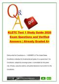 KLETC Test 1 Study Guide 2026 &lpar;24 Questions&rpar; &ndash; KLETC101 Kansas Law Enforcement Training Center &ndash; Constitutional Law&comma; Search & Seizure&comma; Arrest Standards & Kansas Criminal Statutes Q&A