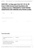 PATH 370 - In Class quiz 2 &lpar;ch&period; 10&comma; 11&comma; 13&comma; 14&comma; 15&rpar; Exam &vert;&vert; 2026 &lpar;Actual Exam&rpar; Questions with verified Answers &vert; FREQUENTLY MOST TESTED QUESTIONS AND VERIFIED SOLUTIONS &commat; 2026