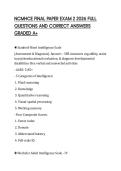 NCMHCE FINAL PAPER EXAM 2 2026 FULL QUESTIONS AND CORRECT ANSWERS GRADED A&plus;