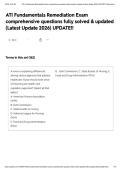 ATI Fundamentals Remediation Exam comprehensive questions fully solved & updated &lpar;Latest Update 2026&rpar; UPDATE&excl;&excl;