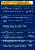 ATI- COMMUNITY PRACTICE 2026 A EXAM QUESTIONS & DETAILED ANSWERS PASSED