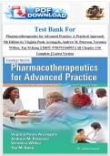 Test Bank For  Pharmacotherapeutics for Advanced Practice&colon; A Practical Approach  5th Edition by Virginia Poole Arcangelo&comma; Andrew M&period; Peterson&comma; Veronica Wilbur&comma; Tep M&period;Kang &vert;&vert; ISBN&colon; 9781975160593 &vert;&vert; All Chapter 1-56  Complete &vert;&vert; Latest Version