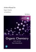 Solution Manual For Organic Chemistry&comma; 9th edition by Paula Bruice&vert; Latest Edition &vert; Perfect Solution