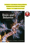 TEST BANK For An Introduction to Brain and Behavior&comma; 7th Edition by Bryan Kolb&comma; Ian Q&period; Whishaw&comma; Verified Chapters 1 - 16&comma; Complete Newest Version