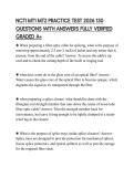 NCTI MT1 MT2 PRACTICE TEST 2026 130 QUESTIONS WITH ANSWERS FULLY VERIFIED GRADED A&plus;