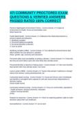 ATI COMMUNITY PROCTORED EXAM QUESTIONS & VERIFIED ANSWERS PASSED RATED 100&percnt; CORRECT