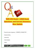 NUR 254 Exam 1 2026 &lpar;350&plus; Questions&rpar; &ndash; Maternal-Newborn Nursing &ndash; Pregnancy Signs&comma; Prenatal Care&comma; Labor & Delivery&comma; Fetal Monitoring & Obstetric Complications Q&A