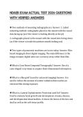 NDAEB EXAM ACTUAL TEST 2026 QUESTIONS WITH VERIFIED ANSWERS