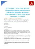 NU131 EXAM 2 Actual Exam 2026&sol;2027 Complete Questions and Verified Answers with Detailed Rationales Nursing and Healthcare I 100&percnt; Correct Grade A Pass Guaranteed - A&plus; Graded